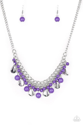 Summer Showdown - Paparazzi - Purple Bead Necklace