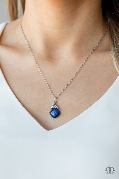 Romantic Razzle - Paparazzi - Blue Moonstone Pendant Necklace