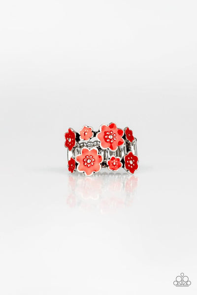 Floral Crowns - Paparazzi - Red Ring
