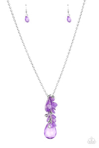 Summer Solo - Paparazzi - Purple Cluster Pendant Necklace
