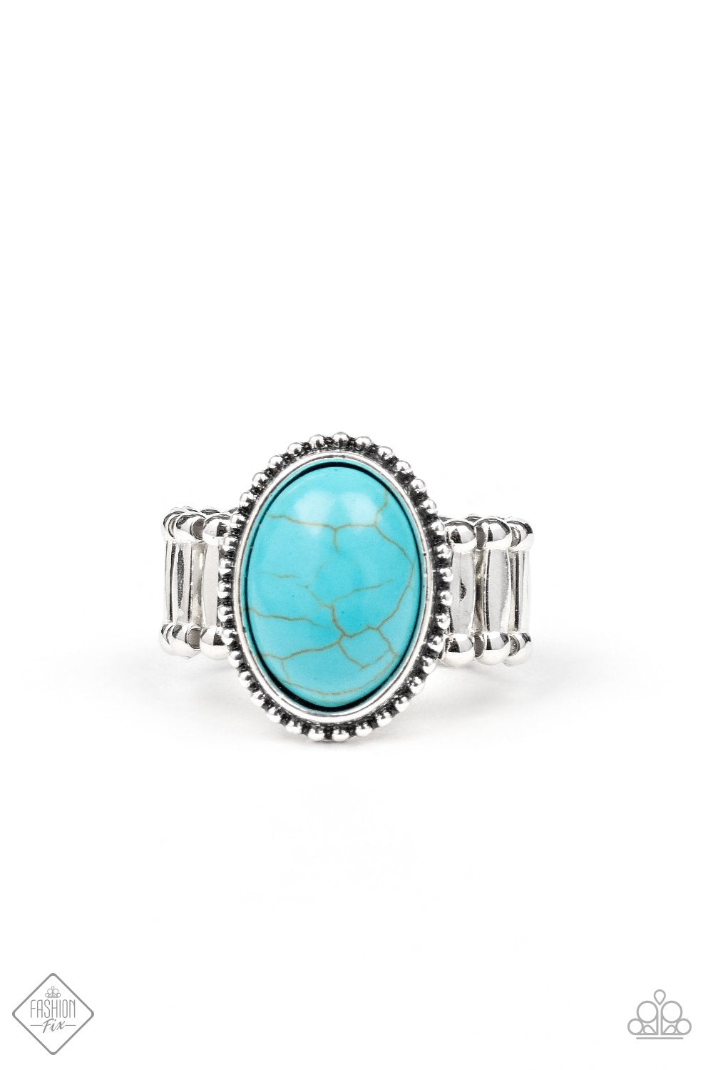 Bountiful Deserts - Paparazzi - Blue Turquoise Stone Ring