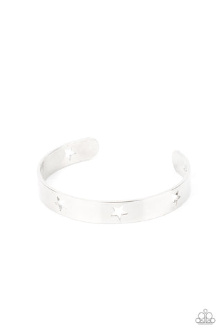 American Girl Glamour - Paparazzi - Silver Star Cut Out Cuff Bracelet