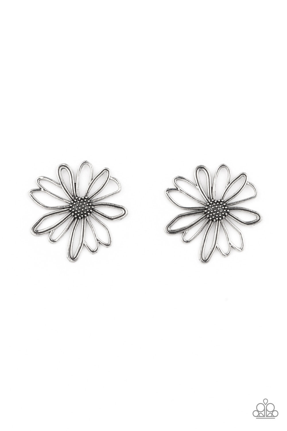 Artisan Arbor - Paparazzi - Silver Flower Post Earrings