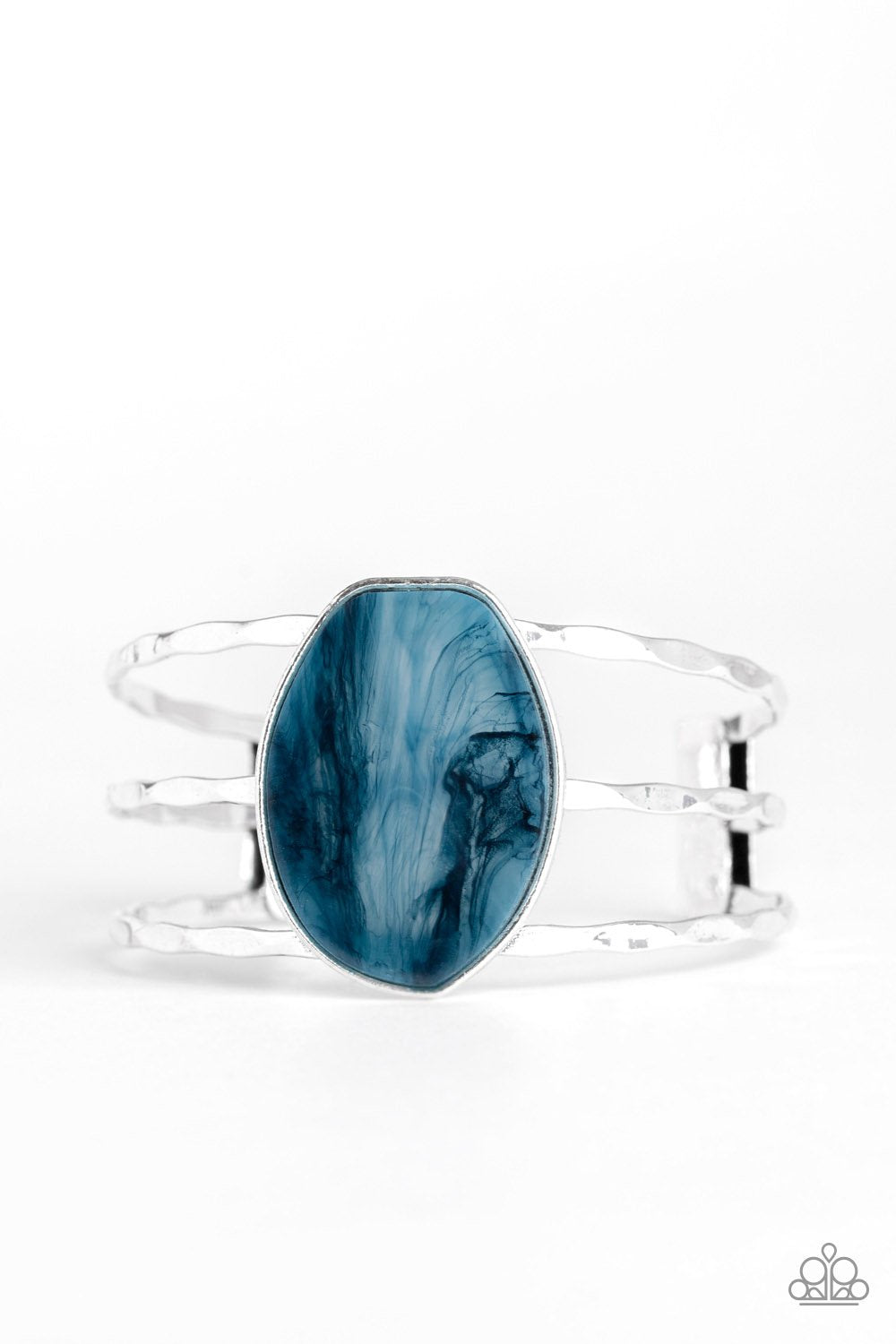 Canyon Dream - Paparazzi - Blue Faux Rock Acrylic Cuff Bracelet