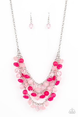 Fairytale Timelessness - Paparazzi - Pink Bead Layered Necklace