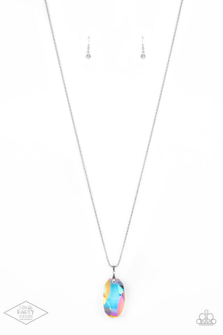 Gemstone Grandeur - Paparazzi - Multi Iridescent Gem Pendant Necklace
