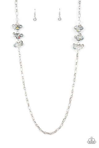 Poshly Parisian - Paparazzi - Silver and Iridescent Bead Necklace