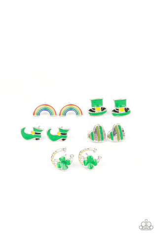 St. Patrick's Day Post Children's Earrings - Paparazzi Starlet Shimmer