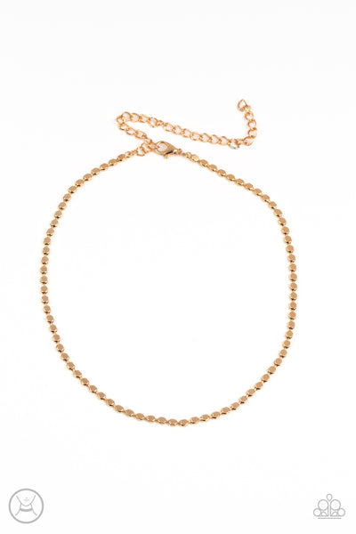 When in CHROME - Paparazzi - Gold Bead Choker Necklace