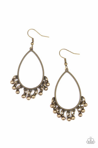 Country Charm - Paparazzi - Brass Earrings